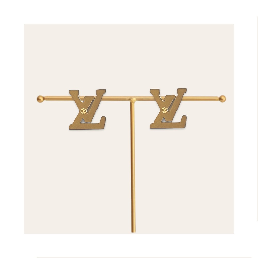 Gold Logo Earrings